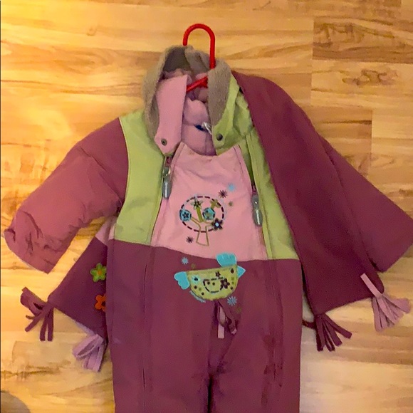 One-piece winter set for girl - Picture 1 of 7